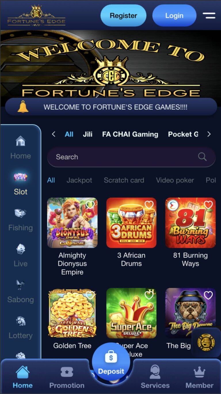 Fortunes Edge Casino APP - Game List